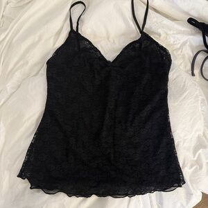 Brandy Melville Black Lace Top